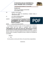 Informe N°002 Solicito Consultor Expediente Tecnico-Posta Asil