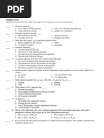 Chapter - 11 - Practice - Test - CHEMICAL REACTION