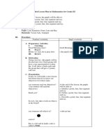 A Detailed Lesson Plan in Mathematics For Grade III