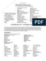 KET Grammar Topics A1 A2