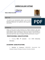 Curriculum Vitae: Deepak Kumar Sharma