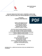 Radar Cross Section (RCS) Certification For Static and Dynamic Rcs Measurement Facilities