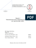 Reporte 1 Métodos Instrumentales de Análisis