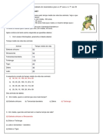 Simulado de Matemática para Os 6º Anos e o 7º Ano B