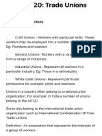 IG1 - IGCSE Economics: Chapter 20: Trade Unions