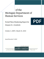 Progress of The Michigan Department of Human Services, Period Three Monitoring Report, Dec 7, 2010