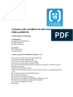 Profilaxis de Infecciones en CL Iacutenica Pedi Aacutetrica