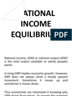 Lecture 13 NATIONAL INCOME EQUILIBIRUM