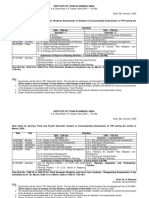 Date Sheet Associateship Examination 2020