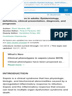 Sepsis Syndromes in Adults Epidemiology, Definitions, Clinical Presentation, Diagnosis, and Prognosis - UpToDate PDF