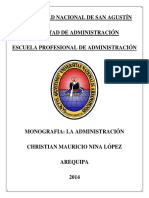 Monografia de La Administracion - Christian Nina López