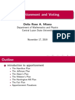 CH 9 Apportionment and Voting