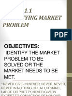 Identify Market Problem