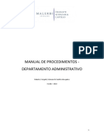 Manual de Procedimentos - Departamento Administrativo