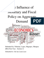 The Influence of Monetary and Fiscal Policy On Aggregate Demand (Written Report)