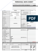 Personal Data Sheet 2020 Updated