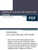 Ciclo de Vida Clasico o Modelo en Cascada