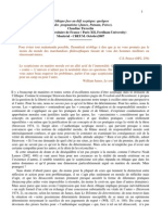 Tiercelin - L'éthique Face Au Défi Sceptique Quelques Parades Pragmatistes (James, Putnam, Peirce) .