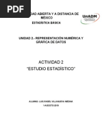 Actividad 2 Unidad 2 REPRESENTACIÓN NUMÉRICA Y GRÁFICA DE DATOS