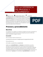 Proceso y Procedimiento Juridico