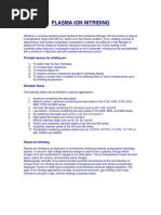 Plasma Ion Nitriding