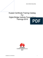 2019-Huawei Certificate Training Catalog DBI Face To Face Training 08012019