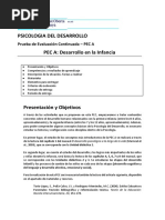 PEC A - Psicologia Del Desarrollo - Enunciado - 2019202