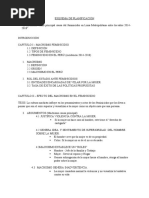 Esquema de Planificación