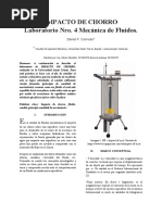 Mecánica de Fluidos - Lab 4 Impacto de Chorro