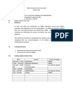 INSET On Curriculum Mapping and Syllabi Making