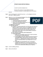 Contracts Exam Writing Formula: (WARNING: Avoid Conclusory Statements - Provide Analysis Even For The Obvious Answers)