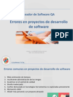 Testeador de Software QA - Unidad 1 - Errores en Proyectos de Desarrollo de Software