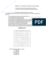 Read and Write Numbers Up To 10