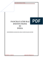 BSW Study Notes For Panchayat Raj Instit