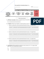 Metacognitive Reading Report