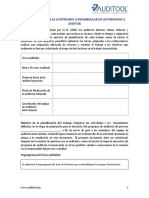 Planificacion de Las Actividades de Los Procesos A Auditar