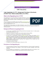 Regulating Act 1773 Background Provisions Drawbacks PDF