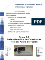 Tema 1. Cristalizacion y Punto de Fusión