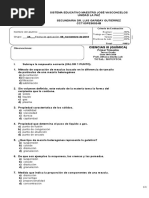 Examen Secundaria Quimica 1 Bloque