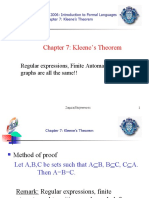 Chapter 7: Kleene's Theorem: Regular Expressions, Finite Automata, Transition Graphs Are All The Same!!