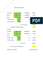 EFFECTIVE LENGTH OF COLUMN For D E F Grid AS PER IS 456