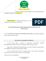 MODELO - Inicial de Restabelecimento de Auxi Ülio Doenc ºa. Pente Fino