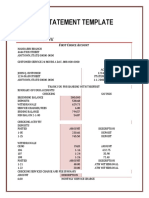 Bank Statement Template 16 PDF