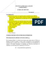 Laboratorio 1 Coeficiente de Fricción