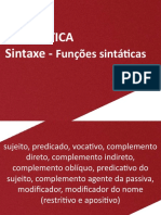 Funções Sintáticas