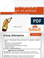 Lenguaje Articulo Informativo 4° Basico