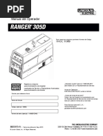 RANGER 305D. Manual Del Operador. IMS970-A Fecha de Publicación Mayo 2015