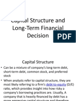 Capital Structure and Long-Term Financial Decision