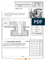 Devoir de Synthèse N°2 - Technologie Buté - 2ème Technique (2012-2013) MR Ben Med Mohamed