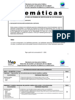 Tabla - de - Especificaciones Matematicas Bachillerato 2020